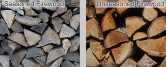 The difference between green and seasoned firewood